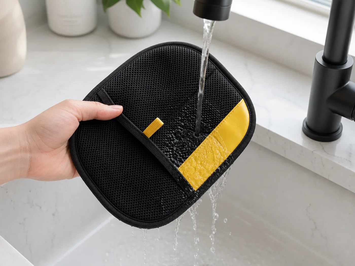 Glove rinsing clean
