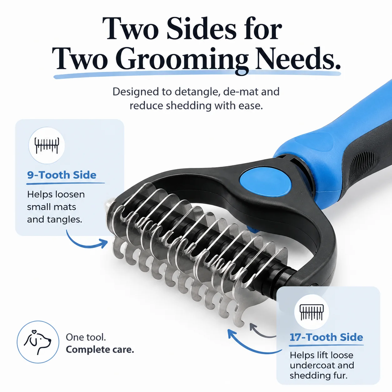 Dual-Sided Dematting & Undercoat Rake view 3