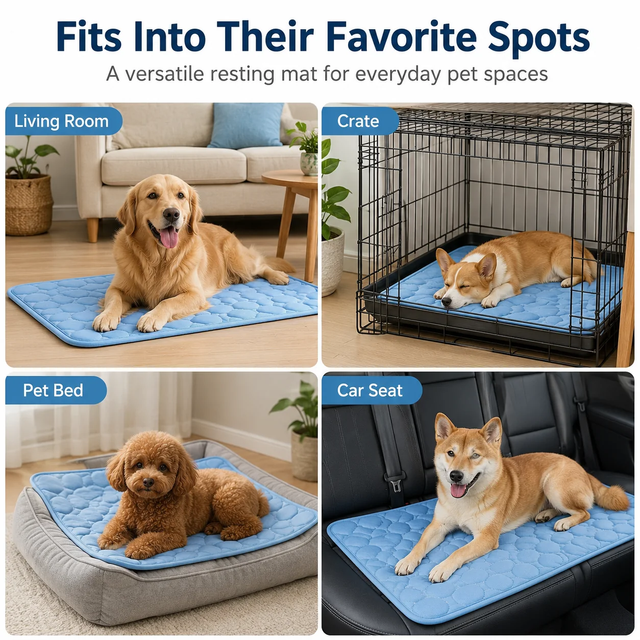 Gel-Free Breathable Pet Cooling Mat view 4